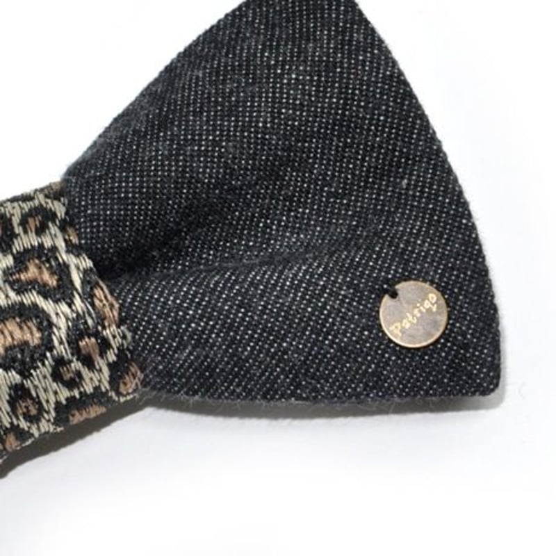 Patriqo Leopard × Denim Bowtie レオパード柄×デニム蝶ネクタイ