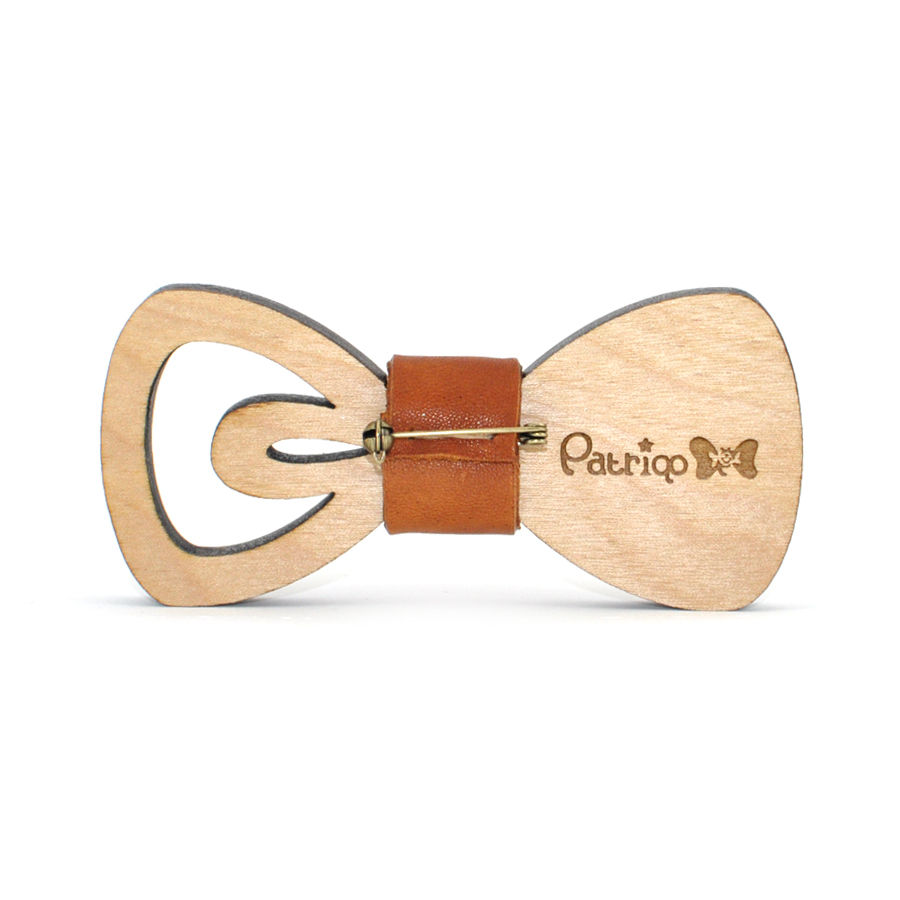 Patriqo Wood Paisley Bowtie 03 ペイズリー柄 木製蝶ネクタイ（ブ