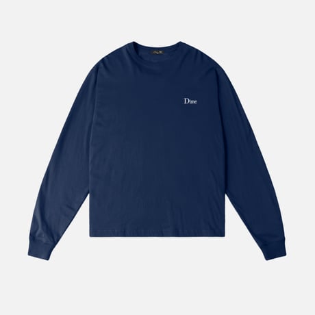Dime Classic Small Logo LS T-Shirt - Midnight Navy