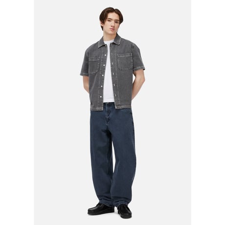 Dime Stonewash Button Up - Black Washed