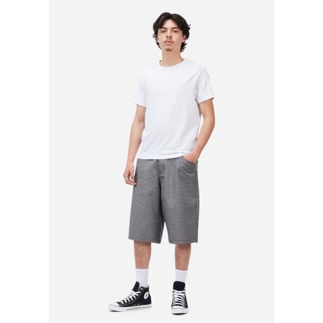 Dime Baggy Houndstooth Shorts - Gray