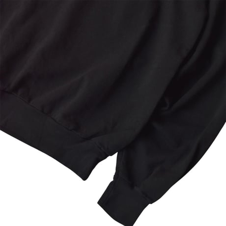 Los Angeles Apparel Long Sleeve Garment Dye French Terry Pullover - Black