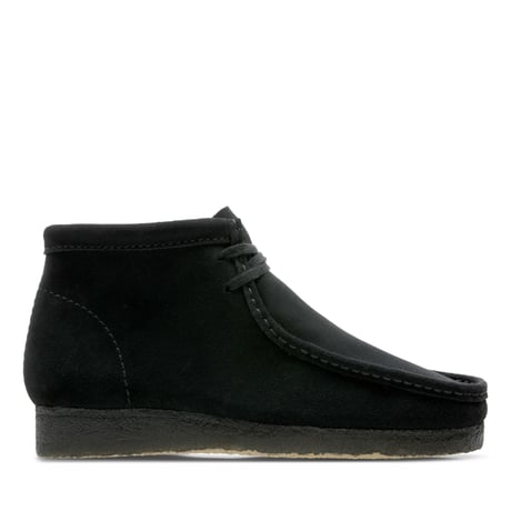 Clarks Wallabee Boots - Black Suede