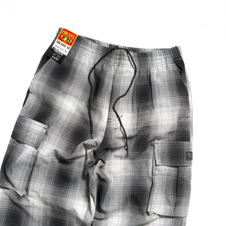 FB County Checker Cargo Pants - Black/Grey