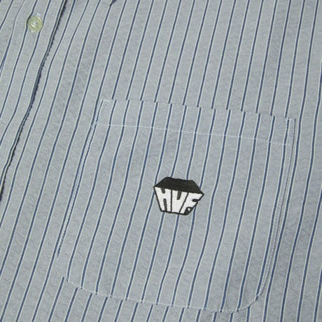 HUF Big Block Striped Shirts - Light Blue