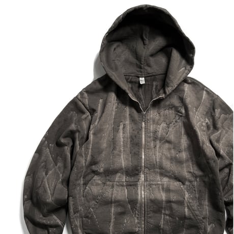 Los Angeles Apparel HF10DD 14oz Heavy Fleece Zip Up Hoodie Drip Dye - Black