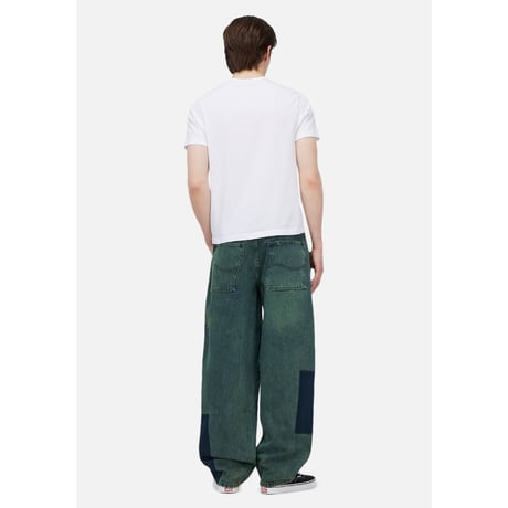 Dime Baggy Denim Pants - Distressed Green