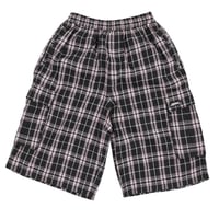Yardsale Shoreline Plaid Shorts - Black/Pink