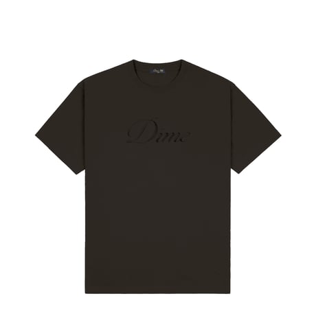 Dime Cursive T-Shirt -  Vintag Black