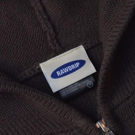 RAWDRIP Original Double Zip Cotton Knit Hoodie - Sun Brown