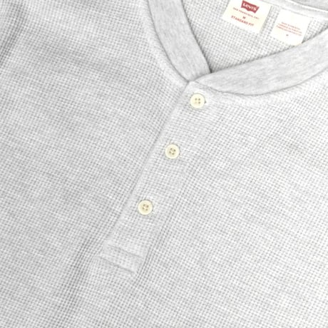 Levi's L/S Henlyneck Thermal Shirts - Light Grey Heather