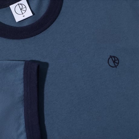 Polar Ringer Tee - Grey Blue/Dark Blue