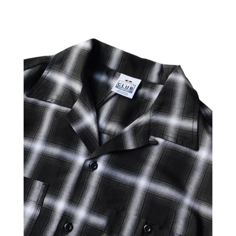 PRO CLUB Comfort Ombre Checker Short Sleeve Shirt - Black