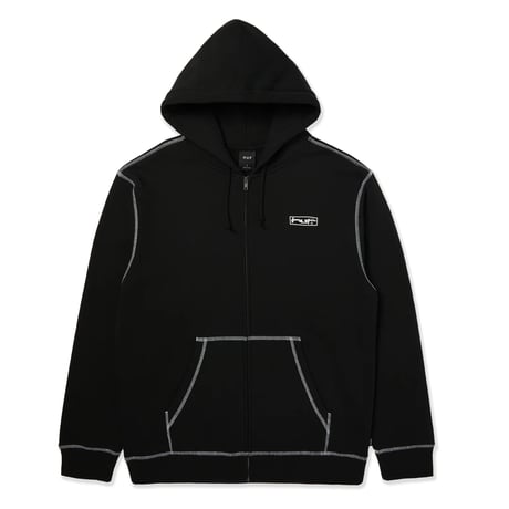 HUF Stretch Full Zip Hoodie - Black