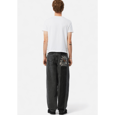 Dime Baggy Denim Pants - Knowtomatic Black