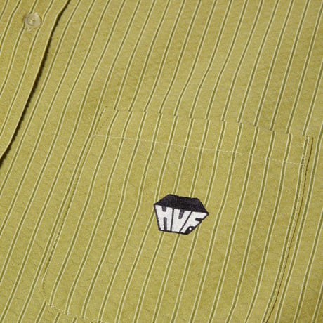 HUF Big Block Striped Shirts - Dried Herb