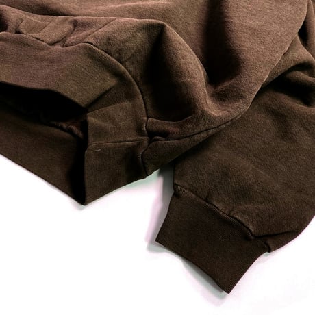 Los Angeles Apparel HF07GD 14oz Garment Dye Heavy Fleece Crewneck - Choco HF07GD