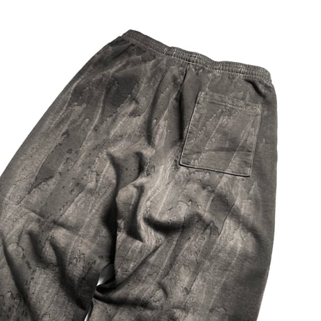 Los Angeles Apparel HF04DD 14oz Heavy Fleece Pants Drip Dye - Black