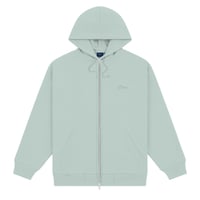 Dime Cursive Zip-Hoodie - Grey Mint