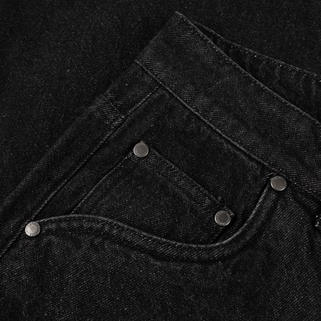 Dime Baggy Denim Pants - Black Washed