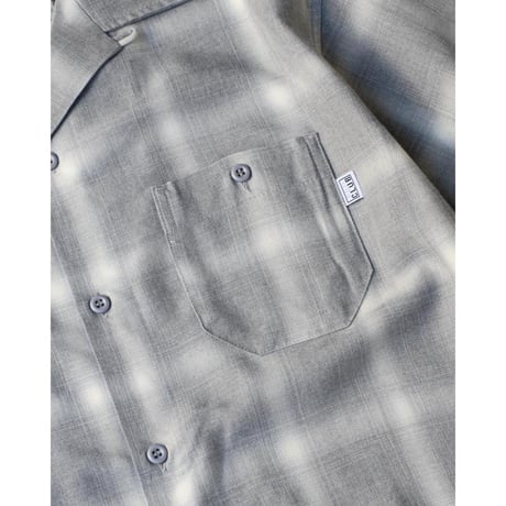 PRO CLUB Comfort Ombre Checker Short Sleeve Shirt - Heather Grey