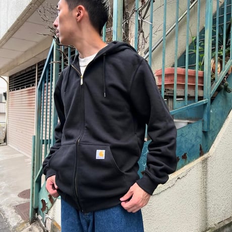 US Carhartt Loose Fit Midweight Full-Zip Sweatshirts - Black