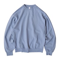 Los Angeles Apparel Long Sleeve Garment Dye French Terry Pullover - Clear Blue