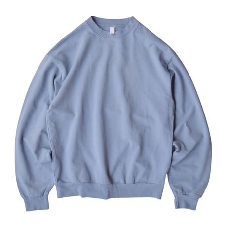 Los Angeles Apparel Long Sleeve Garment Dye French Terry Pullover - Clear Blue