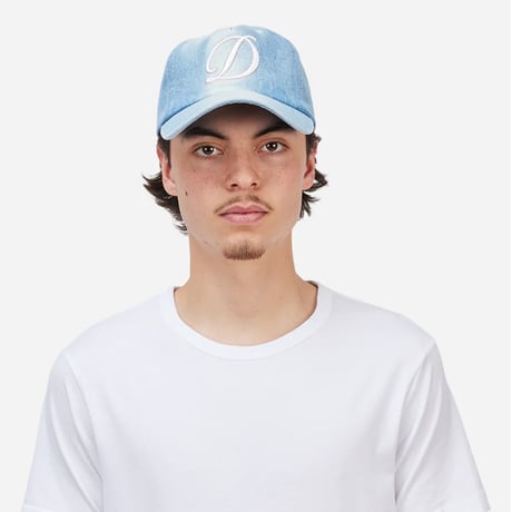 Dime Cursive Denim Worker Cap - Blue washed