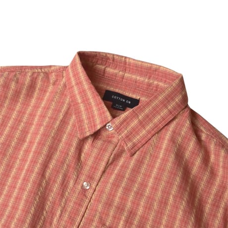 Cotton On S/S Plaid Shirts - Orange