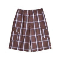 Shaka Wear 5.6oz Plaid Shorts - Brown