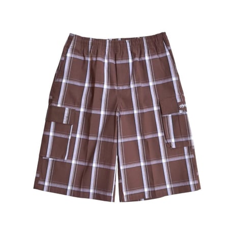 Shaka Wear 5.6oz Plaid Shorts - Brown
