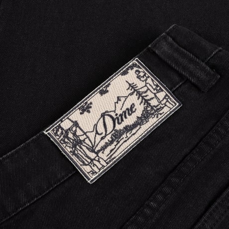 Dine Relaxed Denim Pants - Black