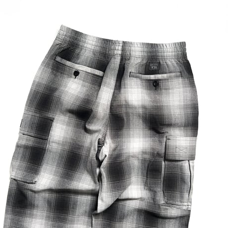 FB County Checker Cargo Pants - Black/Grey