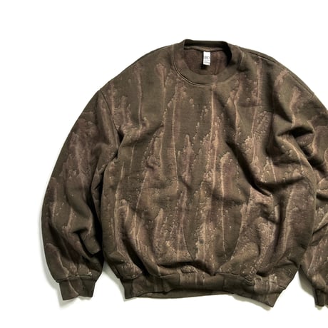 Los Angeles Apparel HF07DD 14oz Heavy Fleece Crewneck Drip Dye - Olive