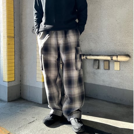 FB County Checker Cargo Pants - Black/Grey