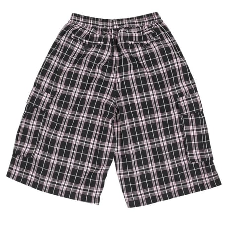 Yardsale Shoreline Plaid Shorts - Black/Pink