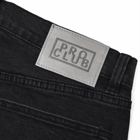 PRO CLUB Heavyweight Baggy Fit Denim Shorts - Black