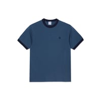 Polar Ringer Tee - Grey Blue/Dark Blue