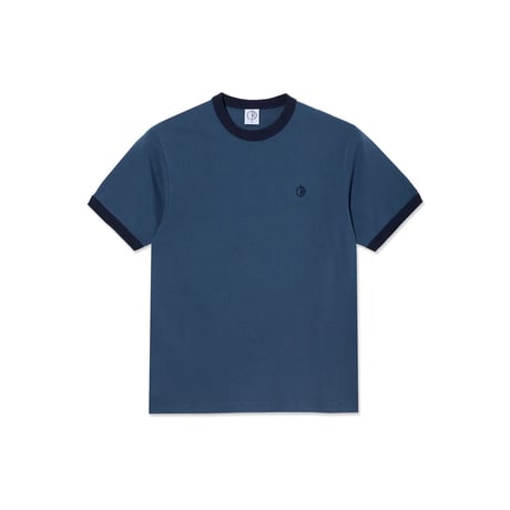 Polar Ringer Tee - Grey Blue/Dark Blue