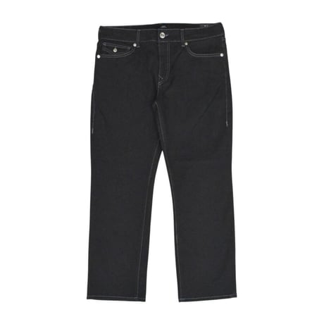 True Religion Ricky Flap Relaxed Straight Denim - Black / Grey Stitch