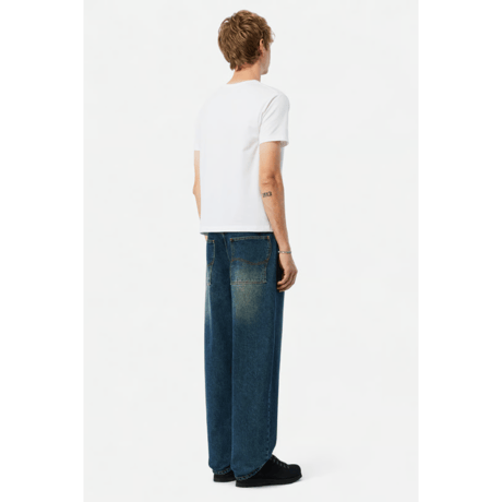 Dime Baggy Denim Pants - Sandblasted Night Indigo