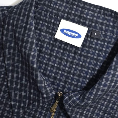 RAWDRIP S/S Full Zip Dobby Shirts - Navy