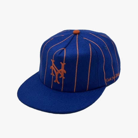Uncle Jay's Vintage New York Mets Reverse Pinstripe Cap - Royal / Orange