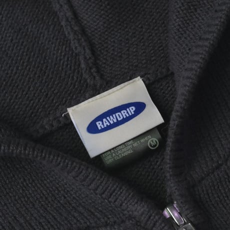 RAWDRIP Original Double Zip Cotton Knit Hoodie - Grey