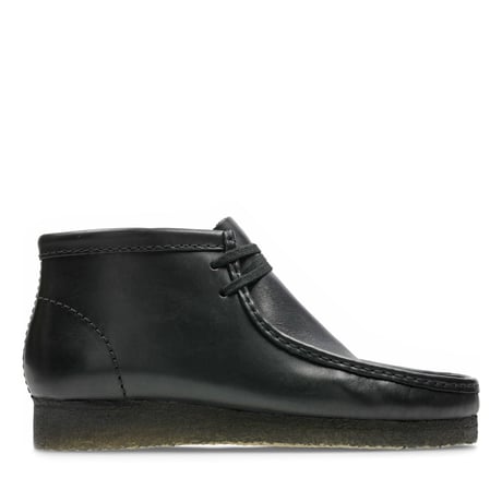 Clarks Wallabee Boots - Black Leather