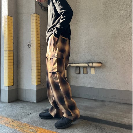 FB County Checker Cargo Pants - Black/Tan