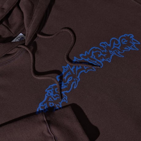 Polar Skate Co. Contrast Dave Hoodie | Crude Logo - Chocolate