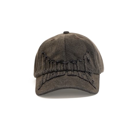 Hoddle Denim Aplique Cap - Brown