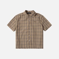 Dime Plaid Button up Shirt - Brown